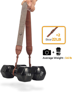 Adjustable Soft Long Retro Shoulder <strong>Strap</strong> DSLR <strong>Camera</strong> <strong>Neck</strong> <strong>Strap</strong> Vintage Belt for Women Men SLR Mirrorless Cameras Simple Brown - Product Image 3