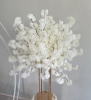 Bouquet de fleurs de mariage décoratives personnalisées de 40cm Vente en gros Soie artificielle Fleurs de roses blanches pour la décoration de mariage