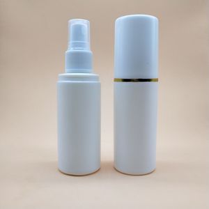 30ml <b>50ml</b> White Spray <b>Bottle</b> Gold Ring Cosmetic Packaging Sprays <b>Bottle</b> With Pump Lid - Product Image 1