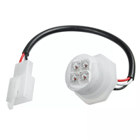 Shinemien Wasserdichtes 80W LED-Versteckleuchten-Set 12/24V 4 Glühbirnen Weiß/Bernsteinfarben Universell Passend für Notfall-Warnleuchten