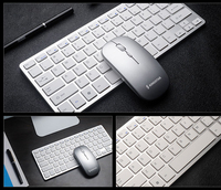 Clavier et souris sans fil rechargeables Kingstar BT 2.4G pour ordinateur portable et tablette Windows