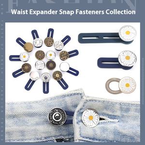 Jeans à bouton d'expansion de taille réglable avec boutons amovibles télescopiques sans goujons Petit changement Grande fonction d'extension - Product Image 6