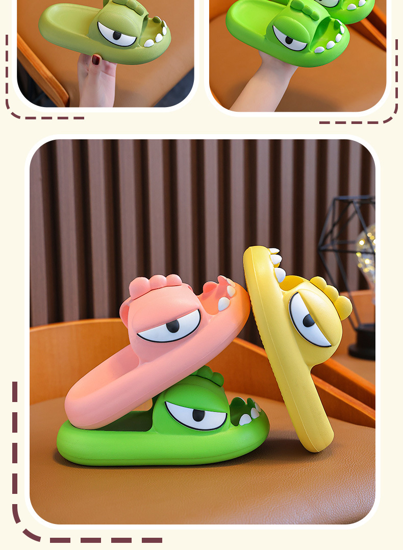 Summer Kids Cartoon EVA Slides Shoes Children Sandals and Slippers Non-slip Bath Shoes