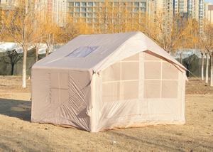 Tienda de Campaña Inflable Portátil de 7.5 Pies, Impermeable, Color Beige, de Instalación Instantánea, Tela Oxford 420D, Puertas Dobles, Claraboyas Dobles, para 3-4 Personas - Product Image 5