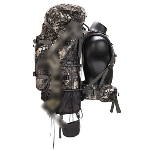 Sac à dos de chasse GAF 80L en nylon 500D avec cadre en aluminium, camouflage, imperméable, pour la randonnée en plein air, unisexe, bretelles détachables - Product Image 2