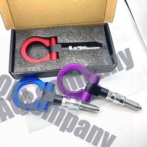 Universale per <span class=keywords><strong>BMW</strong></span> E <span class=keywords><strong>1</strong></span> serie 3 X5 X6 in alluminio nero per Auto gancio paraurti Auto rimorchio anteriore posteriore gancio traino per Auto - Product Image 3