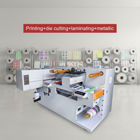 Impresora de etiquetas UV de 35 cm con máquina de troquelado y laminación, impresora de vinilo, impresora de etiquetas metálicas de PP, PE, PET, BOPP