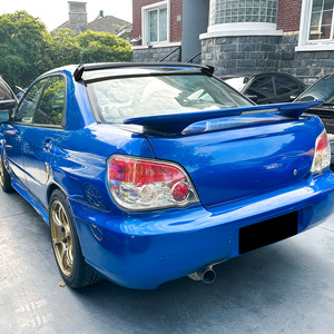 Subaru Impreza WRX STI 2002-07 Rear Spoiler Piano <b>Black</b> Carbon Fiber Texture ABS Ducktail <b>Trunk</b> Lip - Product Image 2