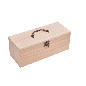 Wooden <b>Storage</b> <b>Box</b> Rectangular Solid Wood With Handle <b>Lockable</b> Jewelry <b>Box</b> General Packaging - Product Image 1