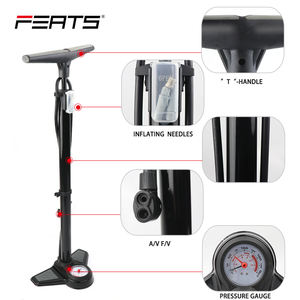 Cuerpo de acero y Base TPR, 160psi, con adaptador de válvula A/V D/V, 100cm, manguera, bomba de <span class=keywords><strong>suelo</strong></span>, accesorios <span class=keywords><strong>para</strong></span> bicicleta - Product Image 5