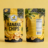 Sacs d'emballage en plastique personnalisés OEM pour fruits secs, chips de banane, chips de pomme de terre, snacks, chips de plantain, réutilisables, vente en gros