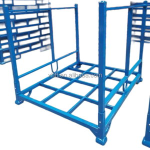 Folding <strong>Metal</strong> Cage Customized <strong>Storage</strong> <strong>Fixed</strong> Base Steel <strong>Container</strong> Heavy Duty Stackable Rack Movable Cage - Product Image 1