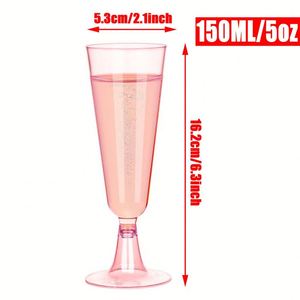 Gobelets en plastique jetables transparents, détachables, colorés, élégants, pour fêtes, mariages, bars, événements, cocktails, champagne - Product Image 3