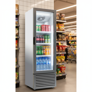 Refrigerador vertical comercial de una puerta de vidrio para bebidas, 265 L - Product Image 3