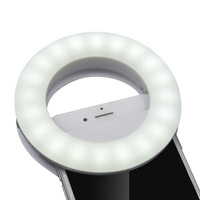 Mini anneau lumineux rechargeable Selfie avec accessoires de téléphone portable Camera Clip