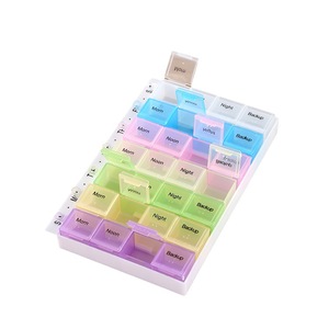 28 Compartment Portable Pillbox 7 Days Weekly Large Capacity With Lid For Home Use Plastic Storage Case - Product Image 5