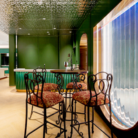 JEILI Ensemble de mobilier commercial de luxe moderne pour hôtel et restaurant : banquette en cuir, table en bois et chaise rembourrée – Conception de projet