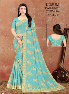 Hot Selling Ajmera Fashion Limited <b>Net</b> <b>Fabric</b> Saree Bulk Best Price Stylish Designer Sun Protection Quick Dry for Modern Party - Product Image 3