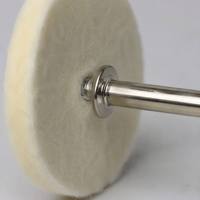 Roue de polissage en feutre de 26 mm, 6 pièces/ensemble, pour le finissage des surfaces en métal, plastique, verre, céramique et pierre