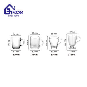 Tasse à café en <span class=keywords><strong>verre</strong></span>, grande boule, tasse irlandais, grossiste, verrerie avec motif, <span class=keywords><strong>verre</strong></span> à café Offre Spéciale avec poignée en forme de cœur, conception mixte - Product Image 6
