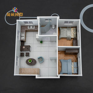 Unidades de Contenedores Expandibles de <span class=keywords><strong>20</strong></span> Pies, Ahorro de Energía, Estructura de Acero, Casa Contenedor Industrial de 2 Pisos para Resort - Product Image 6