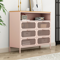 Meilleures ventes de casiers modernes en acier Meubles de salon simples avec des armoires à texture supérieure en bois pour la maison Bar Villa