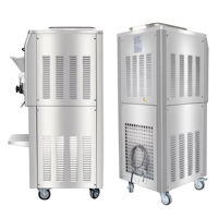 Machine à glaces italiennes commerciale à double bac, congélateur à gelato, congélateur à glaces dures
