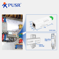 PUSR DIN Rail RS485 a convertidor Ethernet Modbus Gateway Modbus RTU a TCP Watchdog Protection