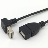 Câble d'extension USB 2.0 mâle vers femelle à angle droit de 90 degrés pour PC, équipement industriel et autoradio