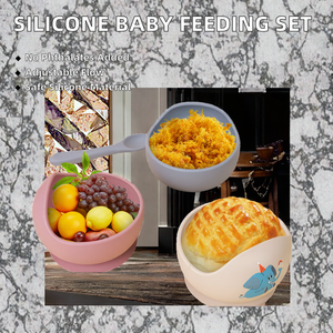 Tazón de Silicona de Grado Alimenticio, Ecológico, No Tóxico y Libre de Ftalatos Hilim SCG para Niños de 0 a 12 Meses, Vajilla Infantil para la Mesa de Comedor, Venta al Por Mayor - Product Image 2