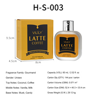 Perfume Unisex Gourmand en Aerosol de 60 ml, Aromas a Café, Vainilla, Chocolate y Coco, OEM, ODM, Marca Privada, Venta al por Mayor, Fragancia Corporal en Caja