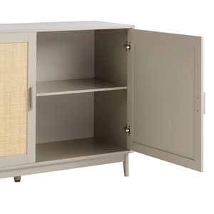 <span class=keywords><strong>Mueble</strong></span> de Almacenamiento Moderno para Sala de Estar con Puerta de Ratán Gris, Aparador de Madera para el Hogar, <span class=keywords><strong>Mueble</strong></span> de Almacenamiento de Gran Capacidad - Product Image 5