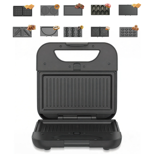<span class=keywords><strong>Sandwichera</strong></span> RAF 10 en 1, 800W, Antiadherente, Doble Calentamiento, para Desayunos, Waffles, Donuts, Snacks, Uso Doméstico, 220-240V - Product Image 3
