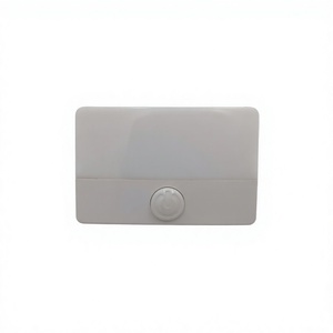 Lampe de nuit rectangulaire LED blanche à brancher sur prise murale, interrupteur à bouton, blanc chaud, CRI 90 élevé, minimaliste, chambre à coucher, chambre d'enfant, maison - Product Image 3
