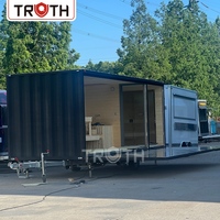 Sauna mobile sur remorque, villa conteneur modulaire préfabriquée sur mesure, sauna extérieur portable sur remorque