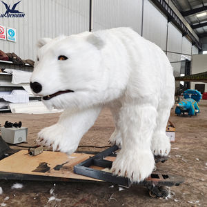 Ours polaire animatronique réaliste grandeur nature |   Accessoire interactif en fourrure mécanique pour animaux, idéal pour les parcs à thème et les expositions hivernales - Product Image 3