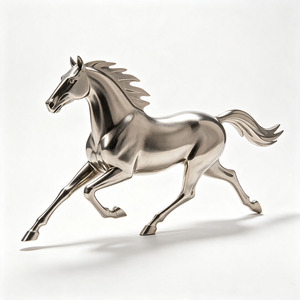 Scultura di Animale Selvatico a Grandezza Naturale in Acciaio Inossidabile a Specchio, Statua in Metallo Personalizzata per Zoo e Giardini - Product Image 6