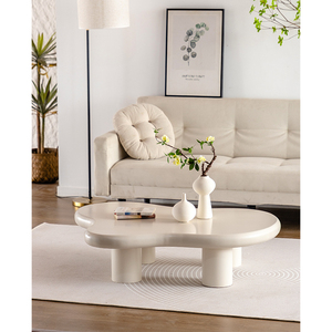 <span class=keywords><strong>Bianco</strong></span> nordico minimalista moderno di lusso Cloud soggiorno divano tavolino basso in <span class=keywords><strong>legno</strong></span> solido - Product Image 4