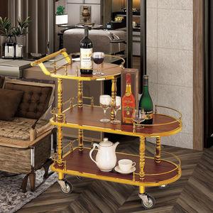 Troli minuman kayu baja Modern Display seluler untuk makan malam kue makanan penutup teh anggur di hotel restoran atau bar rumah - Product Image 1