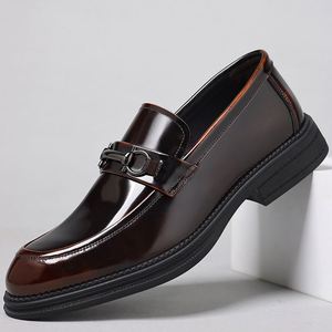 Zapatos Formales de Negocios de Lujo, Hechos a Mano en Italia, de Cuero Suave y Cómodo, Antideslizantes, Aptos para Todas las Temporadas - Product Image 1