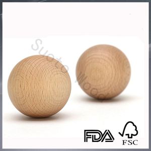 Bolas de Madera de Haya Sin Terminar de 50 mm, Bolas Redondas de Madera - Product Image 3