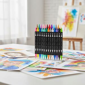 Dual Tip Water-Based Double Side Nib Acrylic <b>Paint</b> Marker Pen Set - Product Image 2