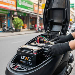 Batterie VRLA rechargeable DENEL OEM, vente en gros dans le Sud-Est, batterie de moto 12V 4Ah pour moto - Product Image 2