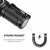 Lampe de poche LED rechargeable USB-C super lumineuse Mini torche de poche porte-clés EDC en métal avec fonctionnalités Zoom et Linterna