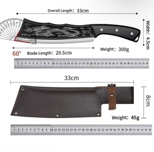 Coltello Professionale da Macellaio - Mannaia Cinese con Motivo a Drago per Cucina, Ristorante e Uso Esterno 41D10 - Product Image 2