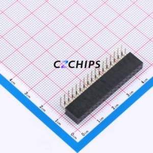 PM254-2-17-W-8.5 Pin Socket Bent Lead Through Hole,P=2.54mm Connector 2x17P 2.54mm 2.54mm Square Hole - Product Image 1