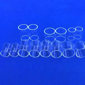 Tubo de vidrio de cuarzo transparente resistente al calor tubo de vidrio de cuarzo de sílice fundido