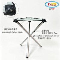 Tabouret pliant léger et portable en alliage d'aluminium pour le camping avec sangle de transport