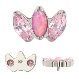 ASTM F136 titane fileté à l'intérieur 3 Marquise CZ bijoux de Piercing en cristal pour Cartilage Labret lèvre <span class=keywords><strong>Tragus</strong></span> - Product Image 4