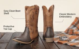 Filles Cowgirl Cowboy Western <span class=keywords><strong>Bottes</strong></span> Mi-mollet Chaussures d'équitation Petit enfant/Grand enfant - Product Image 4